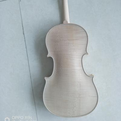 China High Quality Interesting Flamed Unvarnished Handmade Violin 4/4 Maple Professional Handmade Violin for sale