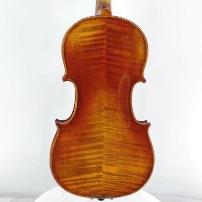 China Rise Student Violin Best Tone Wood Advancement Interesting Professional Interesting Flamed Handmade 4/4 Violin With Bow And Case for sale