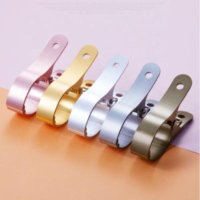 China Durable Metal Color Large Gold Size Aluminum Clothespin With 304 Spring for sale