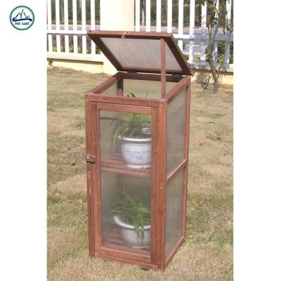 China Easily Assembled Wooden Chinese Fir Frame Garden Greenhouses For Garden Supplies for sale