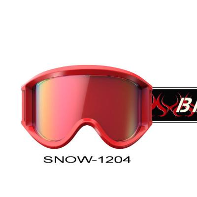 China Gafas antis adultas simples rojas del embarque de la nieve de la niebla para mujer, para hombre en venta