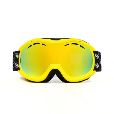 Cina La doppia lente nessuna nebbia scherza gli occhiali di protezione di snowboard per le ragazze, giallo/blu/verde in vendita