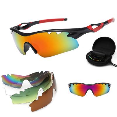 China sports & 2021 Safety Amazon Glass Outdoor Sport Sunglasses Wholesale Photochromic Windproof Suit for sale