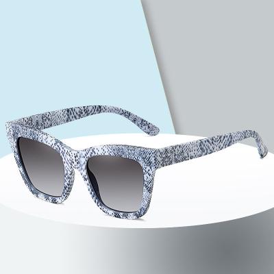 China Retro sunglasses daily 2021 European and American new fashion trend snakeskin pattern large frame sunglasses for sale