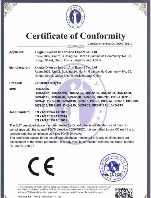 CE - Xingtai Dikesen Import And Export Co., Ltd.