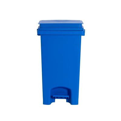 China Factory direct supply popular item cheap large plastic trash can stocked with wheels with pedal for sale