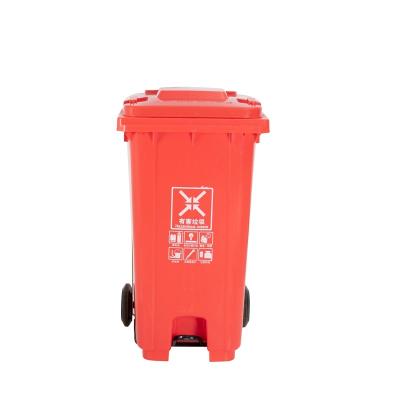 China Factory direct supply popular item cheap plastic 240L large trash can with wheels for sale