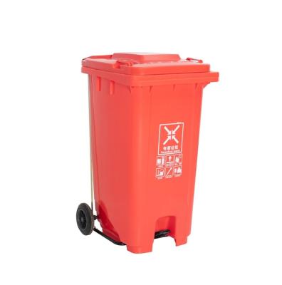 China Factory direct supply popular item cheap plastic 240L large trash can with wheels for sale