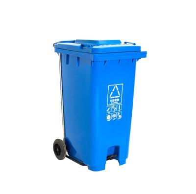 China Factory direct supply popular item cheap plastic 240L large trash can with wheels for sale