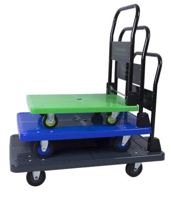 China Factory direct supply modern industrial transport four wheel plastic platform cart for sale