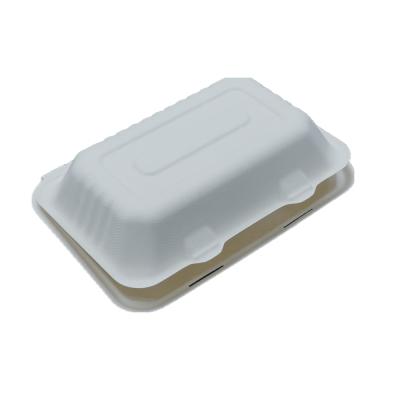 China 9 Inch Biodegradable Rectangular Disposable Food Take Out Paper Food Box for sale