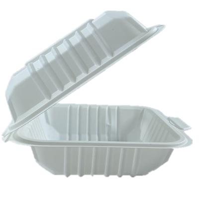 China Microwavable Disposable Biodegradable Cornstarch Bowl 500ml Cornstarch Food Bowl Take Away Food Box for sale