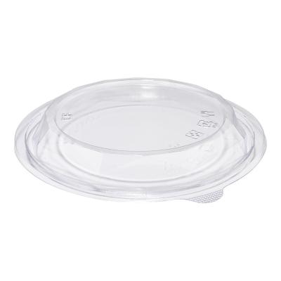 China Disposable Base Nature Round Clear PLA Plastic Lid - Fits 24 & 32 oz To Go Compostable Bowls for sale