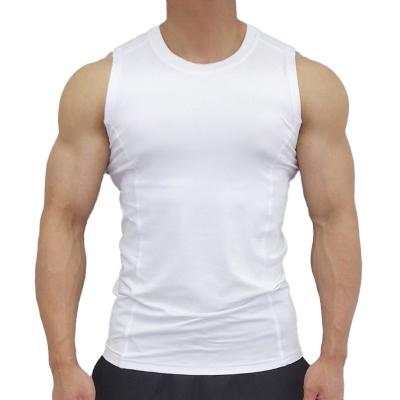 China Wholesale Custom Made Cutout QUICK DRY QUICK DRY Main Logo Print Fitness Sports Man Quick Dry 100% Cotton Sleeveless Tank Top For Men for sale