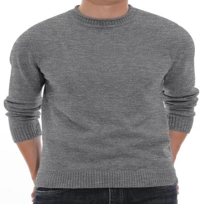 China Anti-Wrinkle Mens Crewneck Sweater Cotton Soft Casual Tank Top Sweaters For Men Classic Pullover Sweaters With Front Stop Line for sale