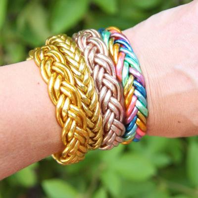 China CLASSIQUE Buddhist Temple Rainbow or Gold Braided Thai Bracelets for sale