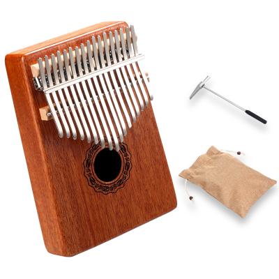 China Musical Instrument Hluru Musical Instruments Kalimba 17 Keys Walnut Inch Piano Square Hole Medium for sale