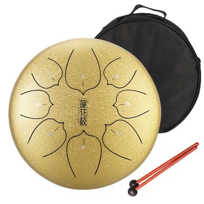 China Carbon Steel Hluru Tongue Drum 8 Note 8-Inch Handpan Tank Drum Musical Instruments For Kids Percussion Instrument With Drum Bag THL8 for sale