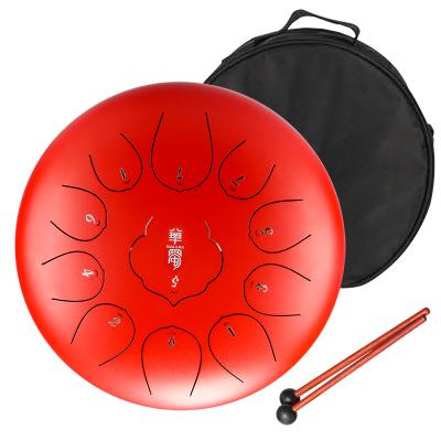 China Entertainment Hluru Lotus Steel Tongue Drum 11 Drums F Tone Percussion Instrument THD11 10-Inch Handpan Note Musical Instruments for sale