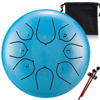 China Entertainment Hluru Lotus Drum Kid Mini 8 Musical Instruments of Note 6-Inch F Tone Steel Tongue Drum Percussion for Children THD8 for sale