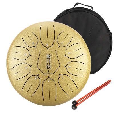 China Carbon Steel Hluru Tongue Drum 10 Inch 11 Notes Handpan Tank Drum Percussion Steel Drum THL11-10 for sale