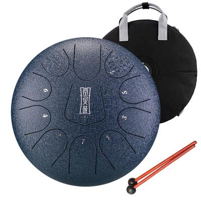 China Steel Hand Percussion Hluru Tongue Drum 11 Inch 13 Notes 10 Colors Handpan Tank Drum With Bump Bag TS11-10 for sale