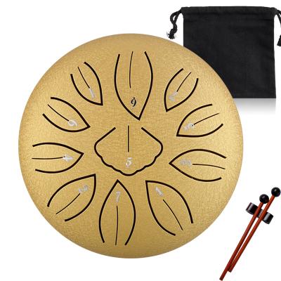 China Percussion Musical Instrument High Quality 6 Inch 11 Inch Musical Steel Tongue Drum Hluru Use Percussion Mini Drum Kits For Kids THY11 for sale