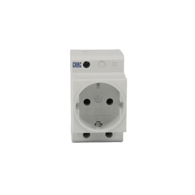 China EU Market Residential And Industrial Electric Modular Socket 16Amp Din Rail Outlets CHAC French Germany Type CE for sale