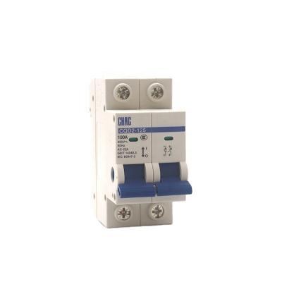 China PA66 DP Isolation Switch Miniature Circuit Breaker Isolator 125A Max Switch 230V IEC60947 (Reinforced Nylon) CHAC CQD2-125 2P for sale