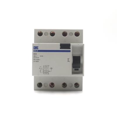 China RCDs 30mA 25Amp 4P diferencial electric earth leakage circuit breaker breakers RCCB elcb breakers disyuntor LEL8 for sale