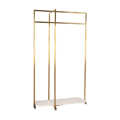 China Modern Fashion Customizable Retail Clothes Show Rack Coat Hanger With Stainless Steel Frame for sale