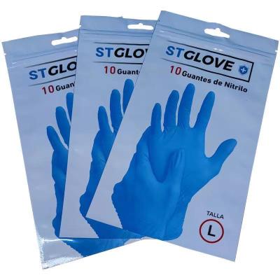 China Wholesale Custom Moisture Proof Logo Rubber HandGloves Plastic Packaging Bag Color Pattern Printing Aluminized Film Sealing Bag for sale