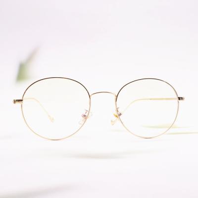 China Fashion Sunglasses Metal Frame Glass Computer Blue Light Blocking Lenses Block Hanti Glass Gold Blue Light Color for sale