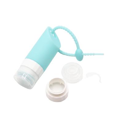 China Travel Cosmetic Silicone Gel Dispenser Set Travel Cosmetic Portable Lotion Shampoo Soft Gel Shower Bottle for sale