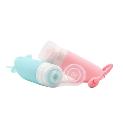 China Silicone Cosmetic Bottle 60ml For Baby Soft Skin Care Dispenser Women Travel Shampoo Bottle Liquid Soap Bottle for sale