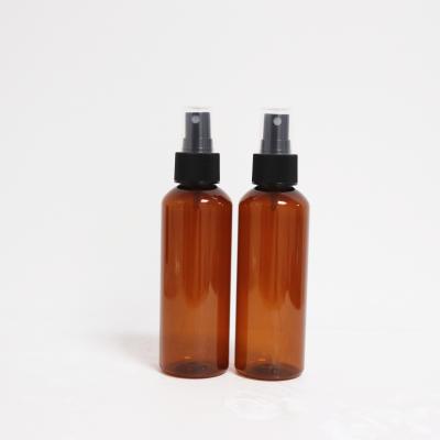 China Wholesale Oil Industrial Shampoo 100ml Amber Spray Bottle Plastic Mist Pet Alcohol Spray Bottle for sale