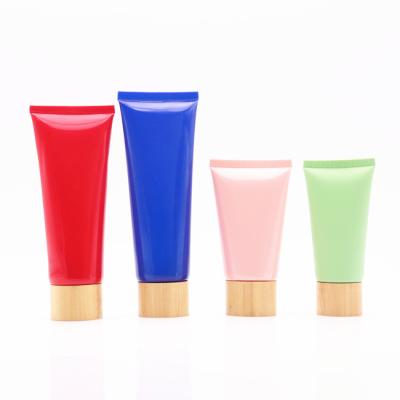 China 100ml Shake Tube Top Face Wash Clear Empty Plastic Cream Tube Soft Squeeze Packaging For Cosmetics Tube for sale