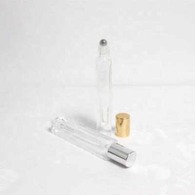 China Personal Care Roll On Square Glass Perfume Bottle Clear Rollon Bottle 10ml Essential Oil Rollon Spray 10ml for sale