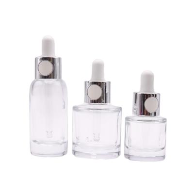 China Cosmetic Luxury Essential Oil 15ml Bottle 50ml Dropper Bottle 30ml Clear Glass Bottle 30ml for sale