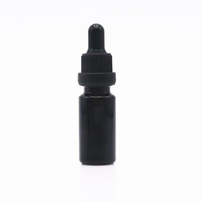 China 10-100ml Amethyst Raw Material Cosmetic Essential Oil Purple Bottle Pure Black Dropper Bottle for sale