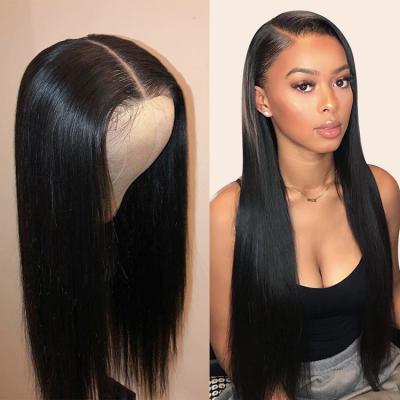 China Wholesale Unprocessed Vendors 10A Silky Straight Hair Cutical Grade Lined Virgin Hair Straight Remy Lace Wigs Maylasian Silky Wig for sale