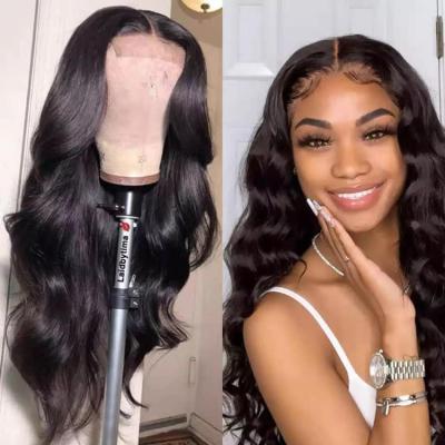 China Silky Straight Baby Wave Hair Natural Black Transparent Virgin Remy Wigs 13X4 30 Grade Lace Wig Peruvian Deep Wave 360 ​​Lace Front Wig for sale