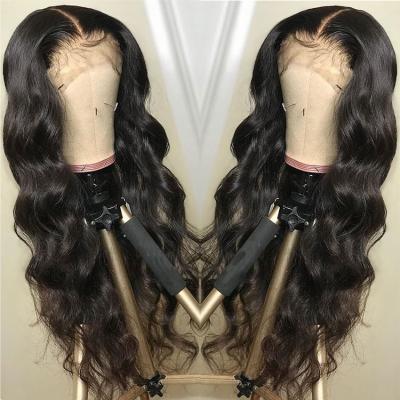 China 100% Human Hair Full Lace Wigs Wet And Wavy Natural Color Silky Straight Black Wave 1B Wigs for sale