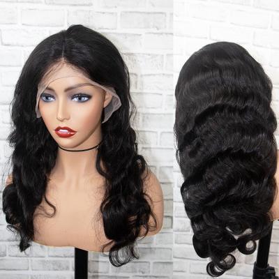 China Silky Straight Moonhair 12A 18Inch Black Pre Plucked Wet Wave Curls Wave Hair Lace Wig Free Shipping for sale