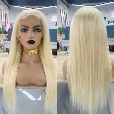 China Silky Straight Wave Moonhair Factory Pre Plucked Bone Straight 30 Full Lace Closure Human Hair Lace Wig 5X5 Inch 613 for sale