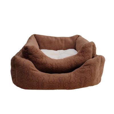 China Travel Juego de cama 3d perros comfort furniture dog bed kennel soft stripe luxury pet bed cat beds for sale