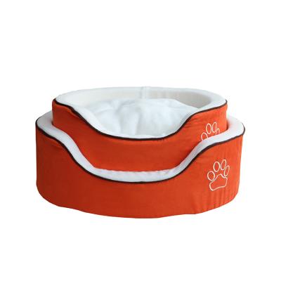 China Cani Letto Large Dog Travel Bed Circular Cat Beds Twin Round Bed For Dogs And Cats for sale