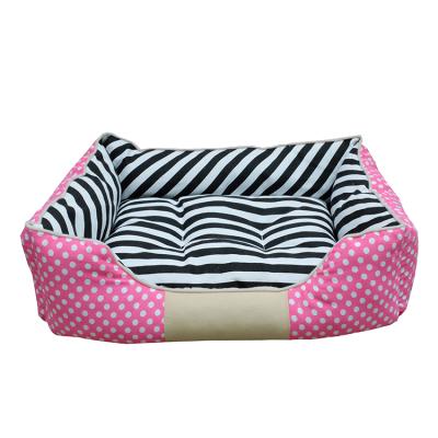 China Travel Bed Shelter Large Dog Size Black and Pink Soft Dual Purpose Square Calming Wool Cat and Dog Pet Bed for sale