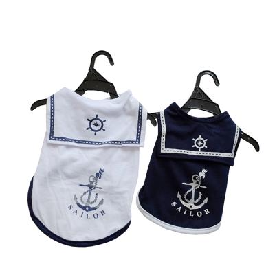 China Viable Designer Dog T-shirt Clothes Pet Funny Sailor Costume for sale