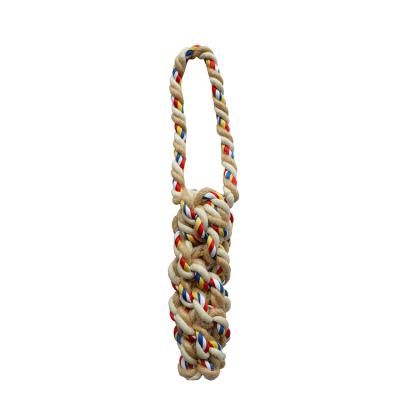 China Durable Durable Braided Customize Pet Supplies Bites Knot Cotton Rope Pet Toys Tug Chewing Toys For Dogs Wholesale for sale